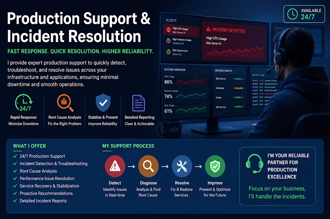 Cover image for Production Support & Incident Resolution