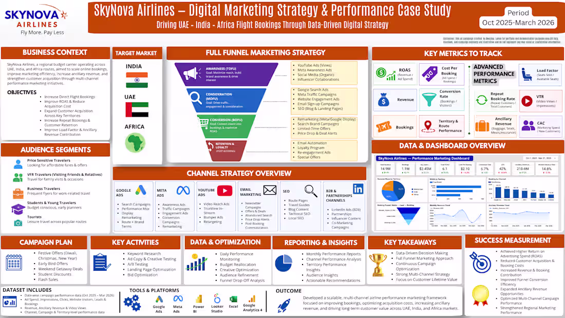 Cover image for Airline Performance Marketing Case Study