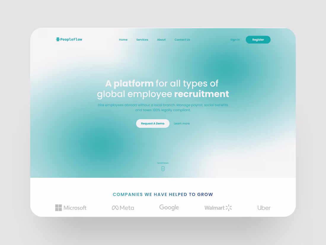 Cover image for People flow Landing page