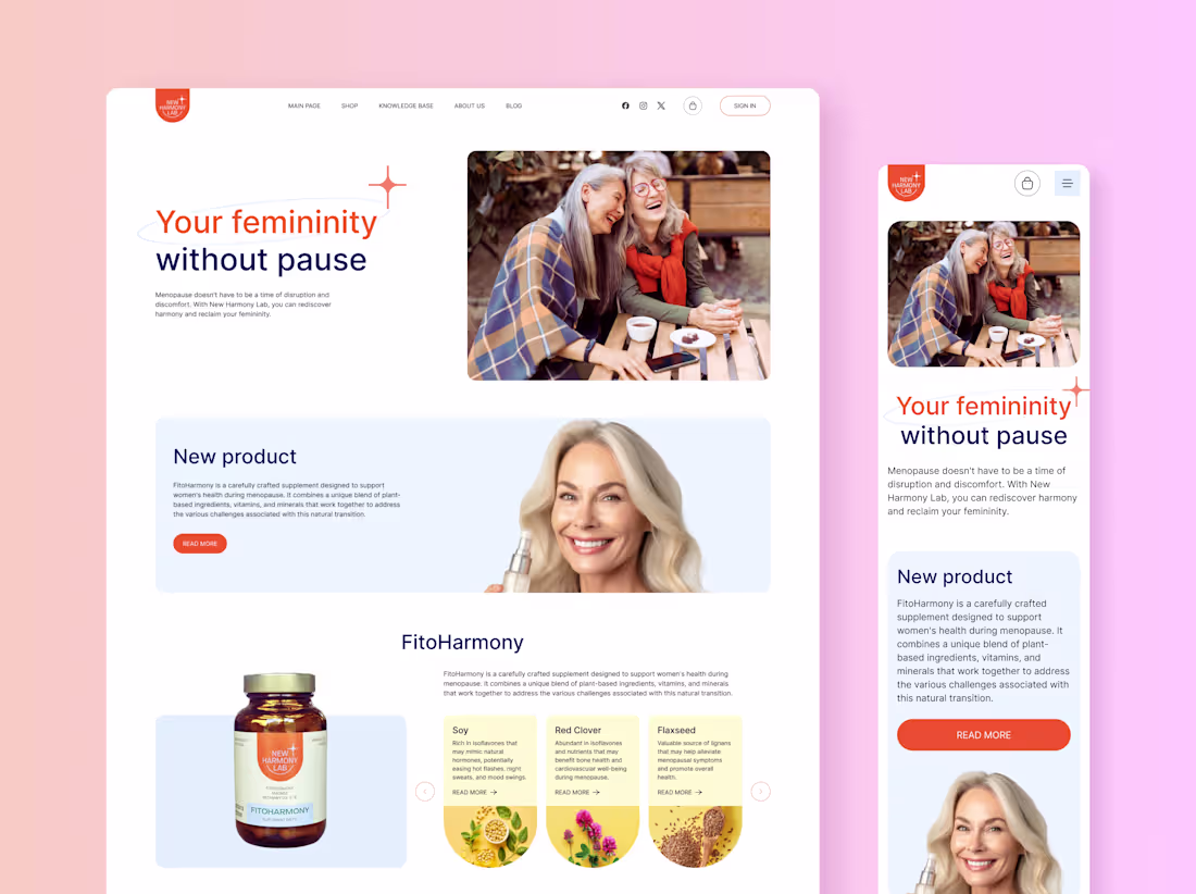 Cover image for Wellness Vitamins UX Design | Web Design | SaaS | Figma