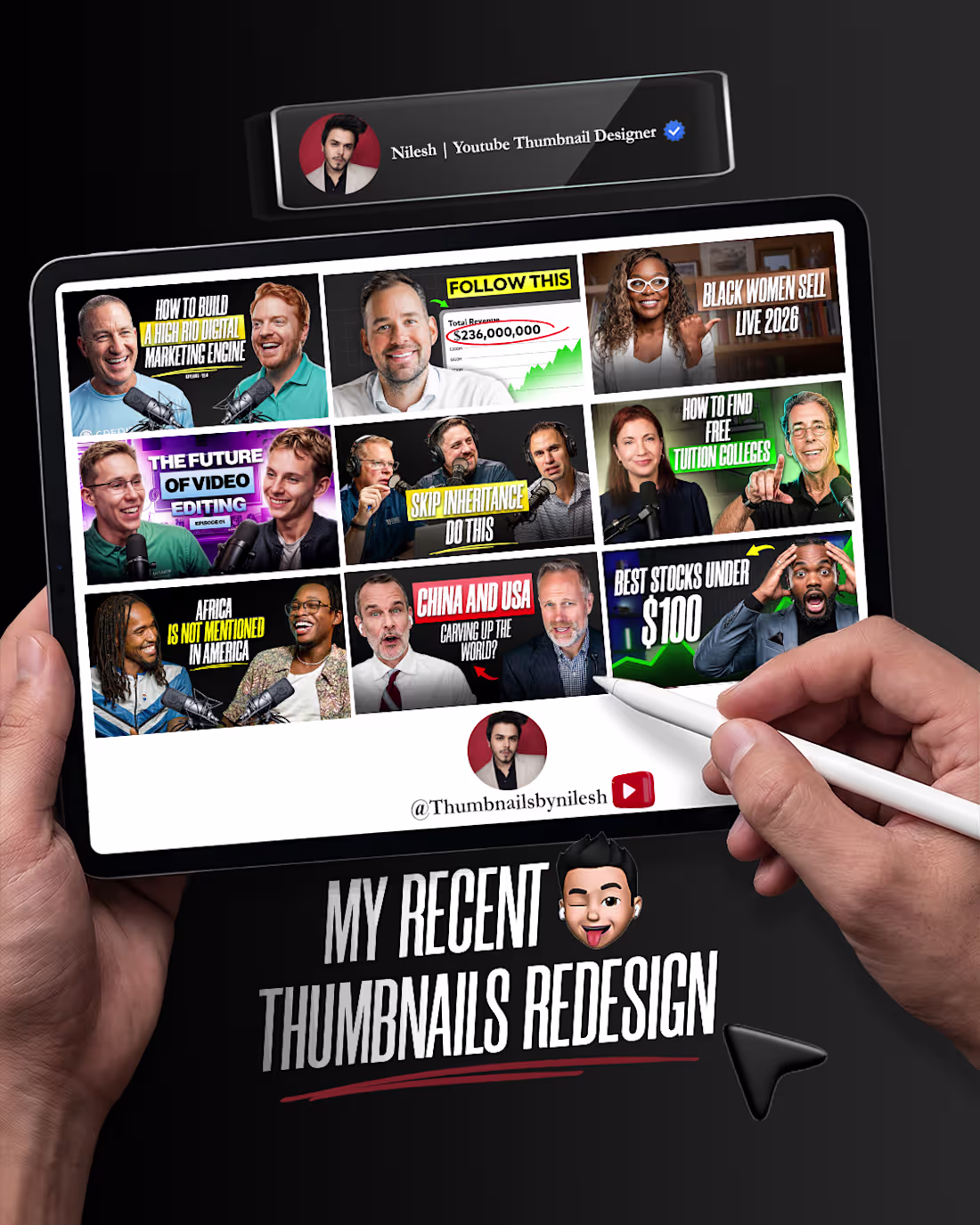 Cover image for My Recent Youtube Thumbnail Designs