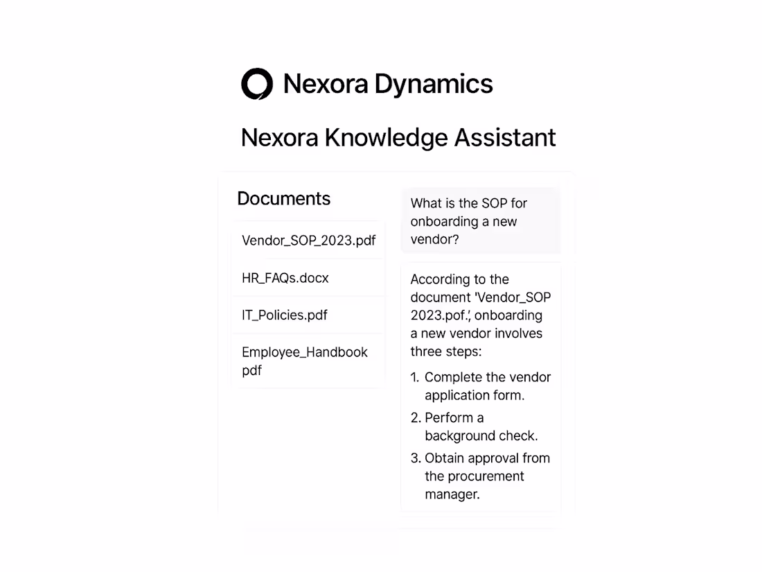 Cover image for Nexora Dynamics – Custom AI Knowledge Assistant