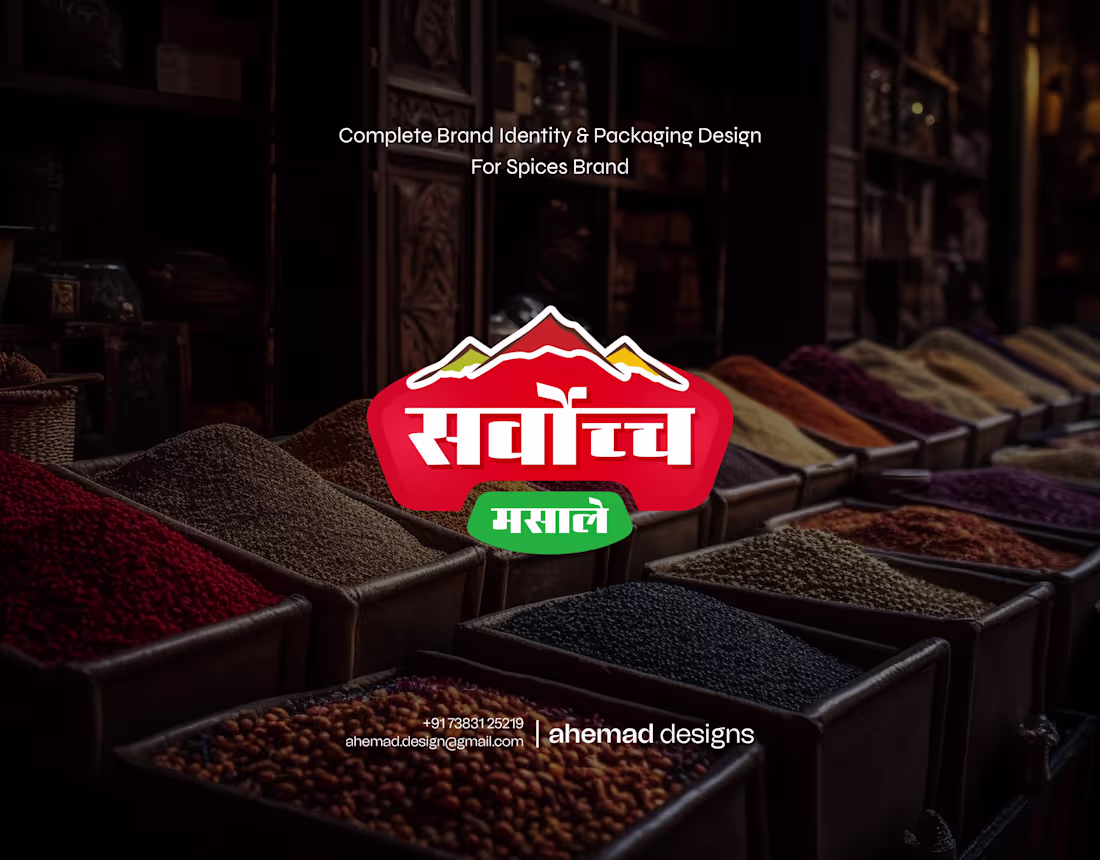 Cover image for Complete Brand Identity & Packaging System for Indian Spices...