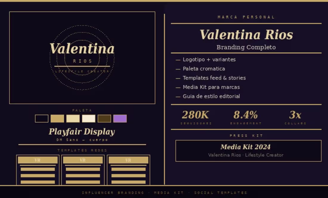 Cover image for Brand board completo de Valentina