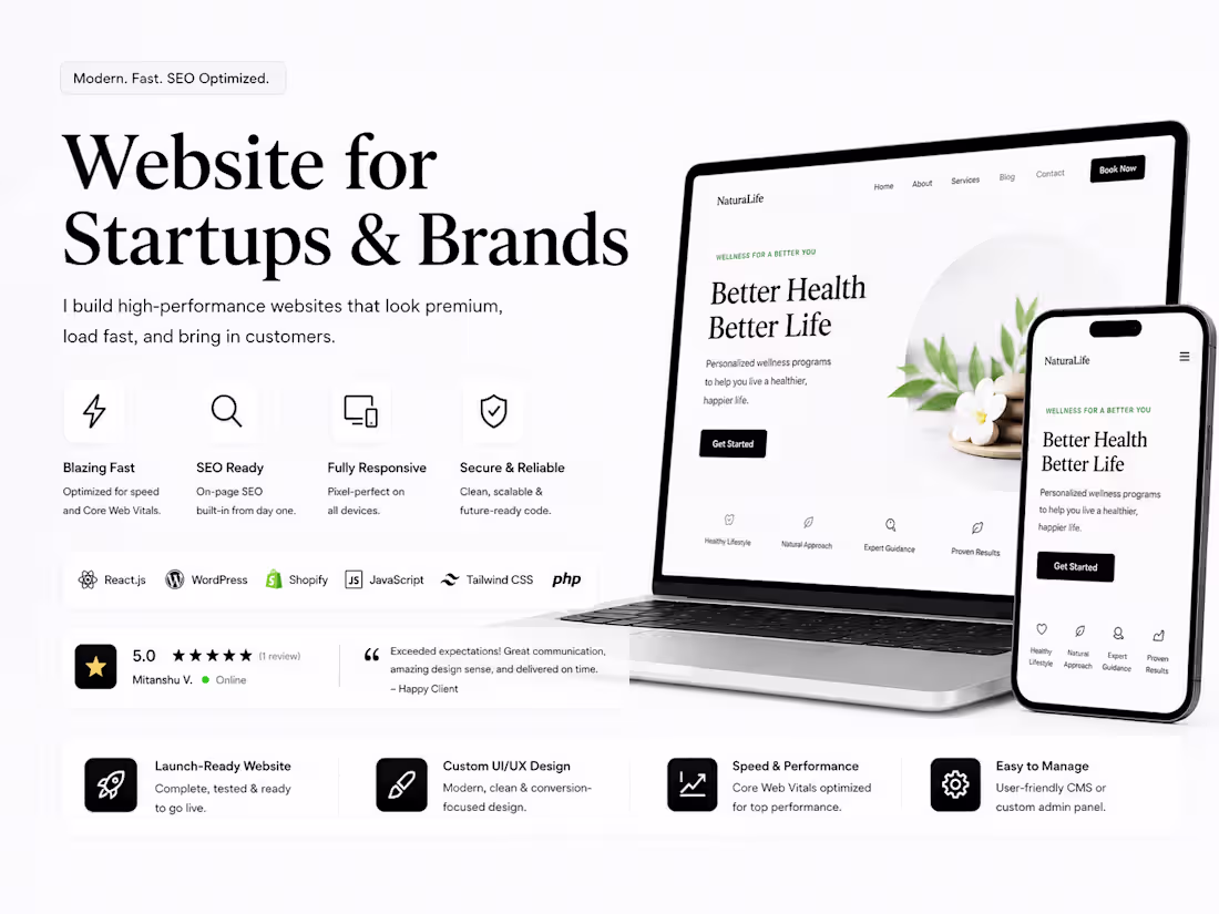 Cover image for Website for Startups & Brands