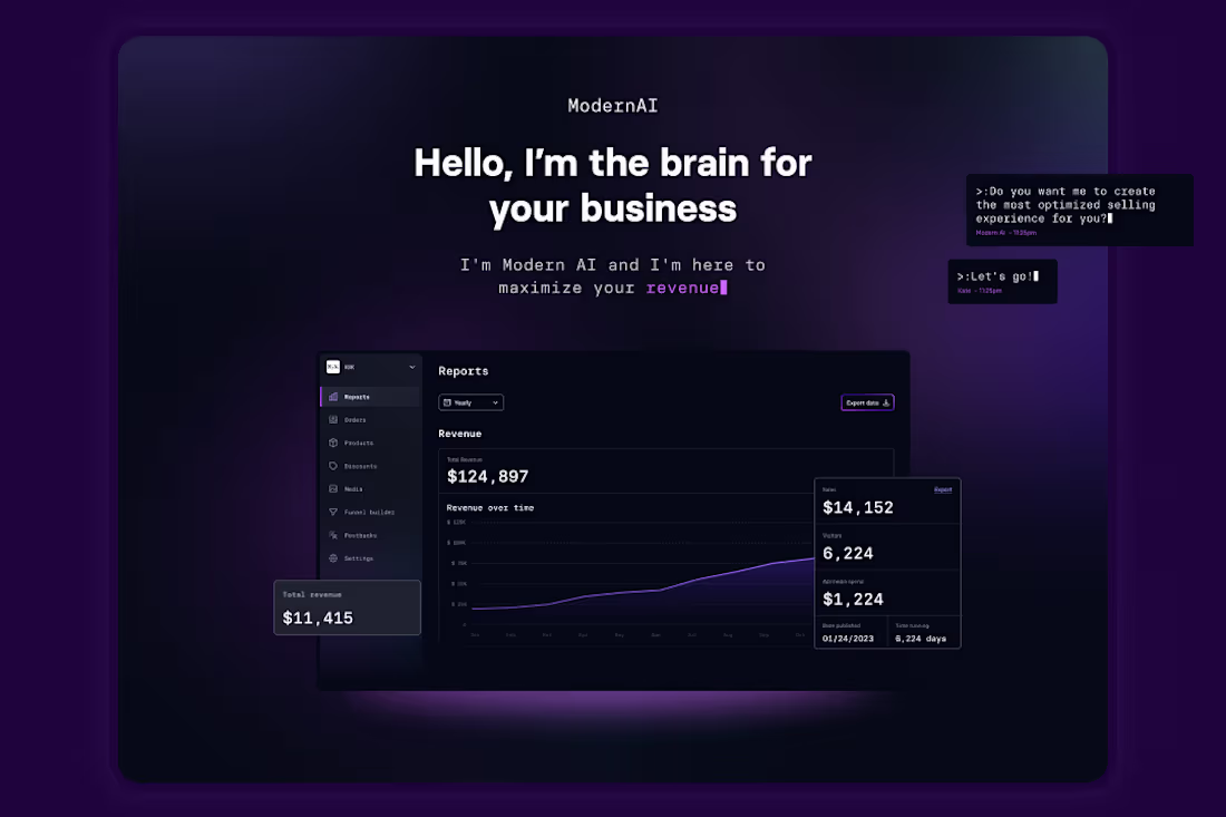 Cover image for Modern AI — Landing Page Design