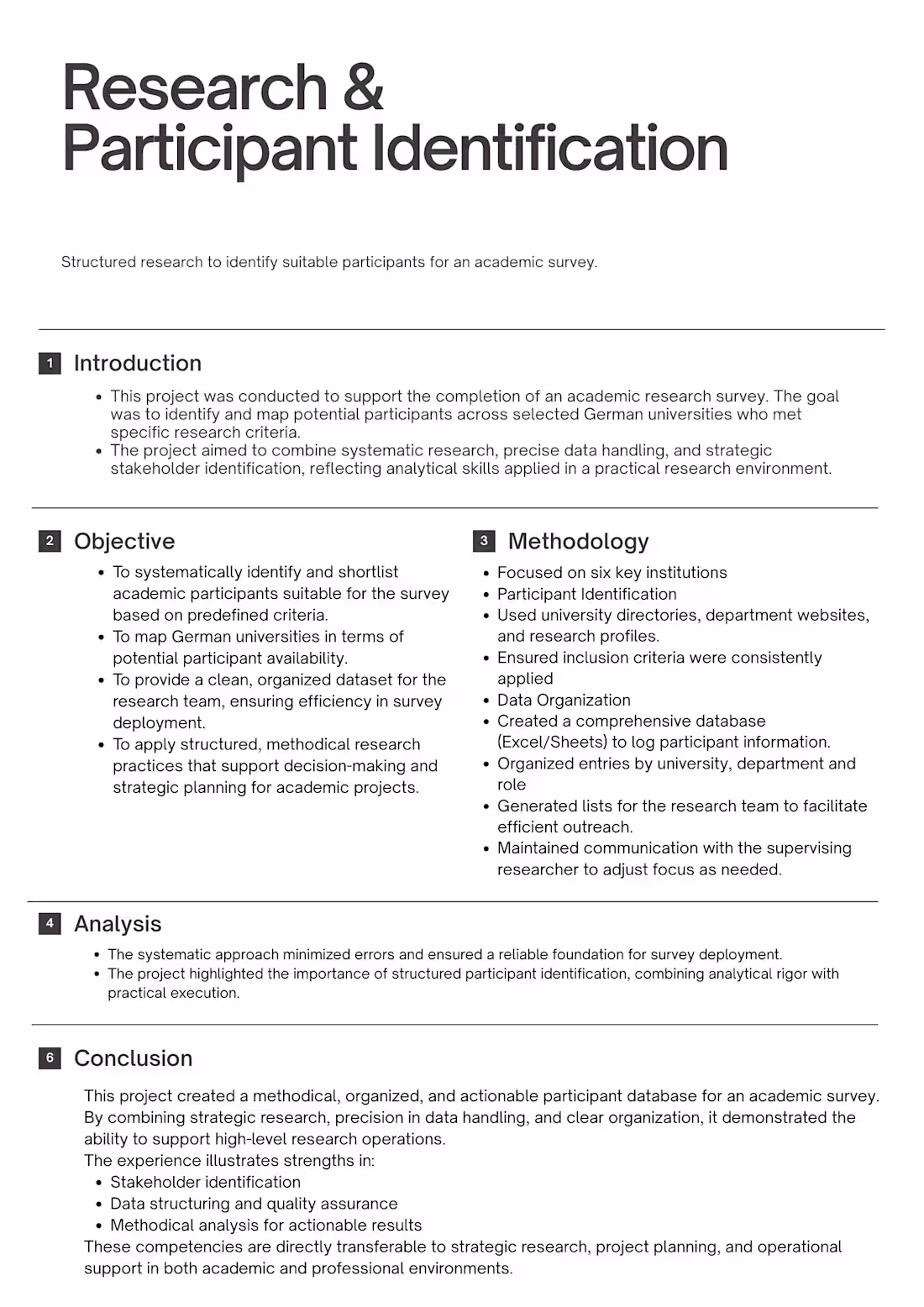 Cover image for Research & Participant Identification Supported a PhD candid...