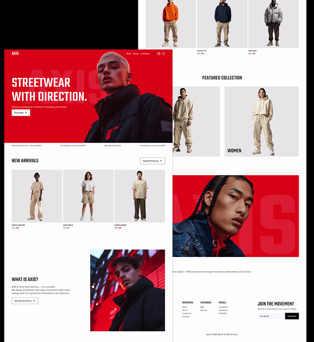 Cover image for Ecommerce website design - Streetwear Brand