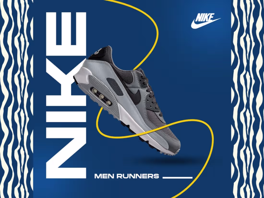 Cover image for A clean and modern sneaker promotional design created in Pho...