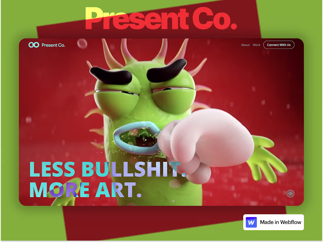 Cover image for Webflow Development for Present Co., a Creative Studio