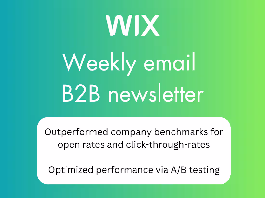 Cover image for Weekly email newsletter for B2B content