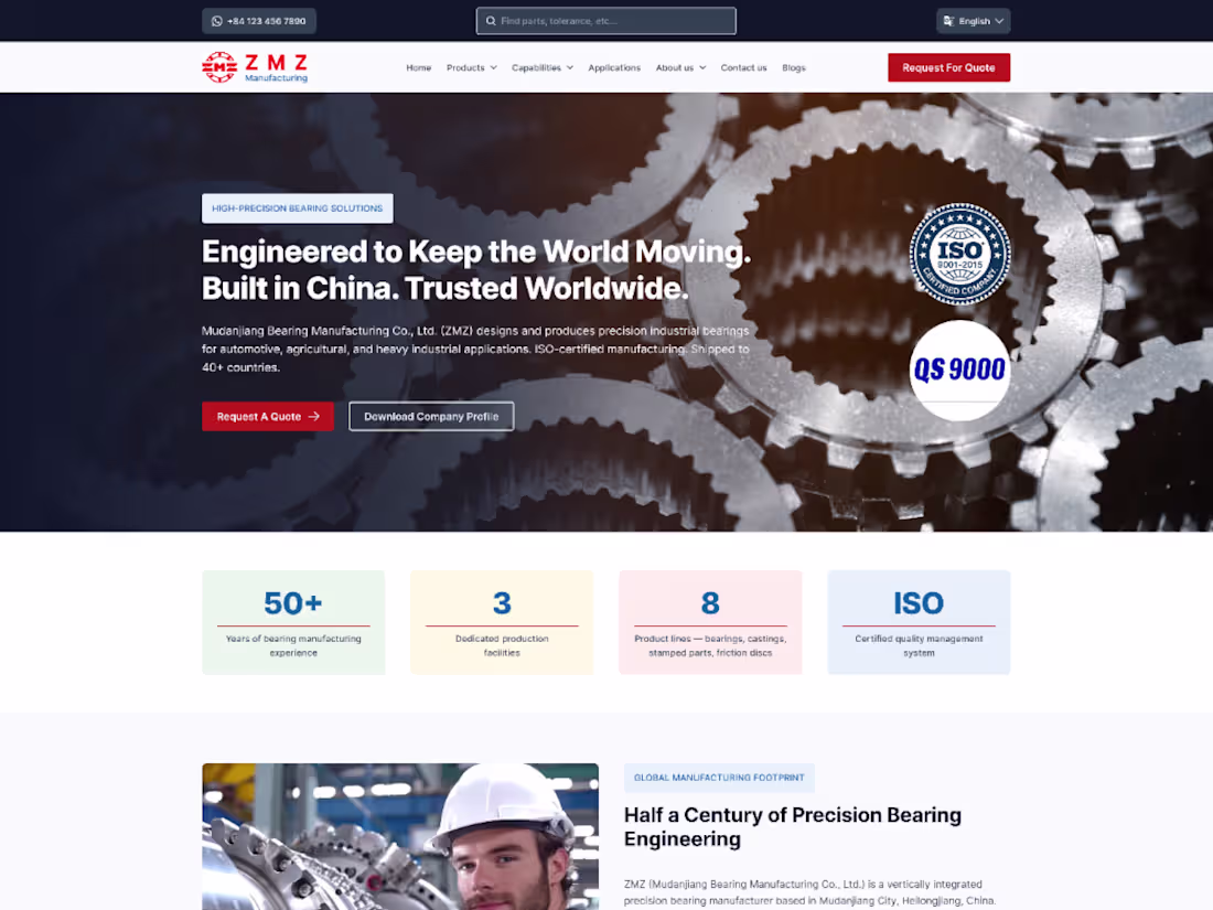 Cover image for Industrial-style B2B website project successfully