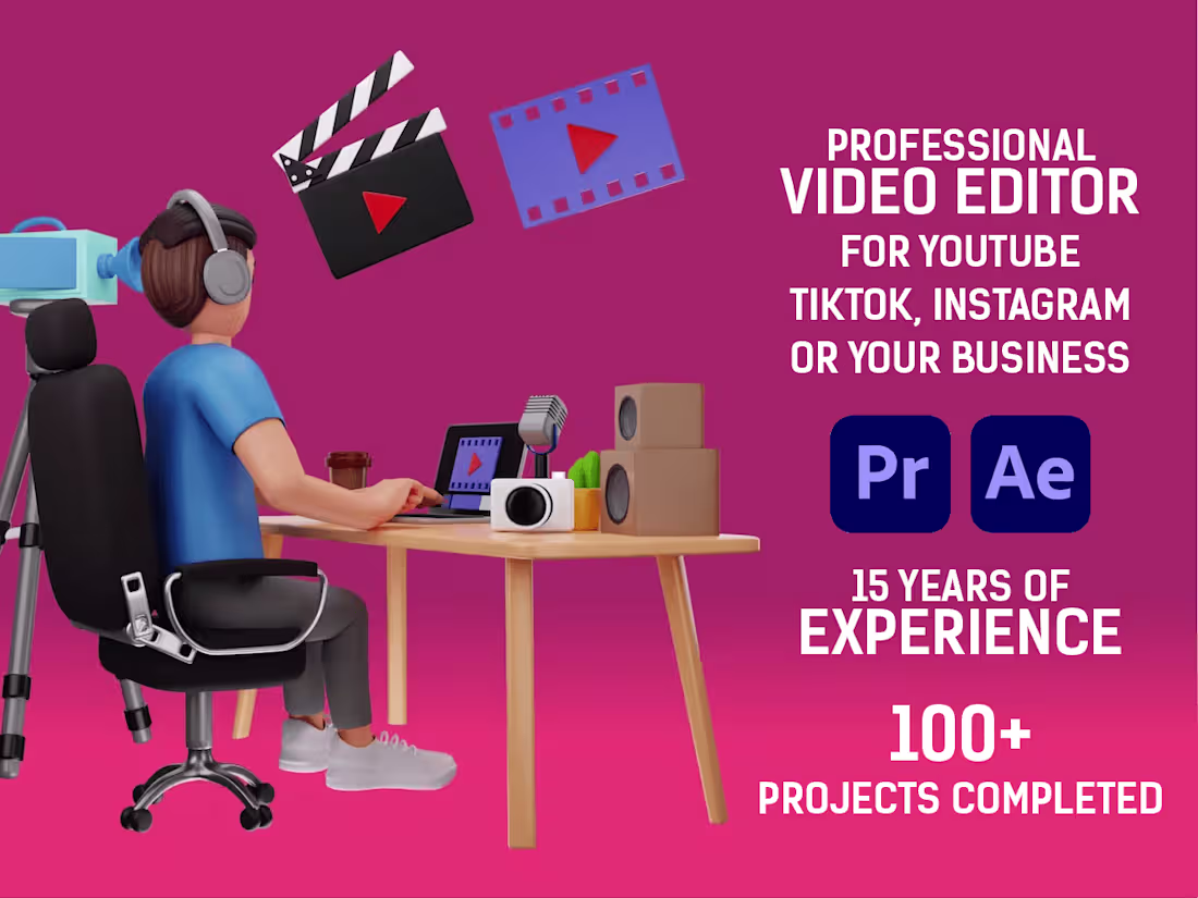 Cover image for Professional Video Editor (Adobe Premiere Pro and After Effects)