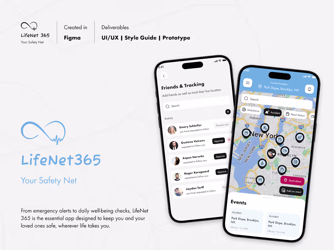 Cover image for LifeNet365 — Safety & Location Tracking App