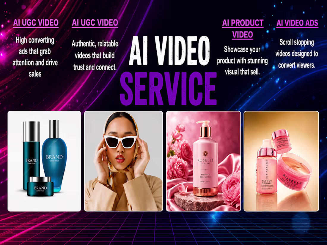 Cover image for I will create high converting AI video ads for TikTok and Reels