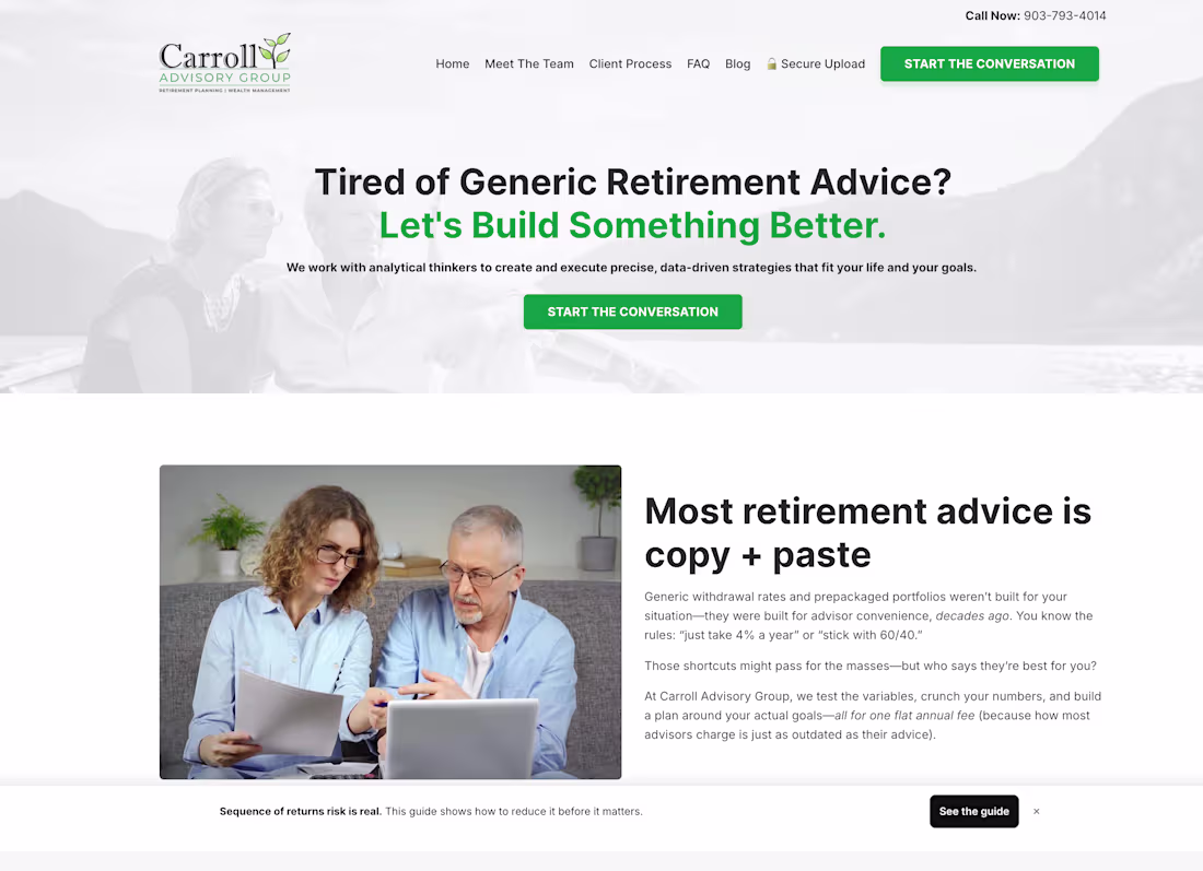 Cover image for Flat-Fee Financial Advisory Platform —
