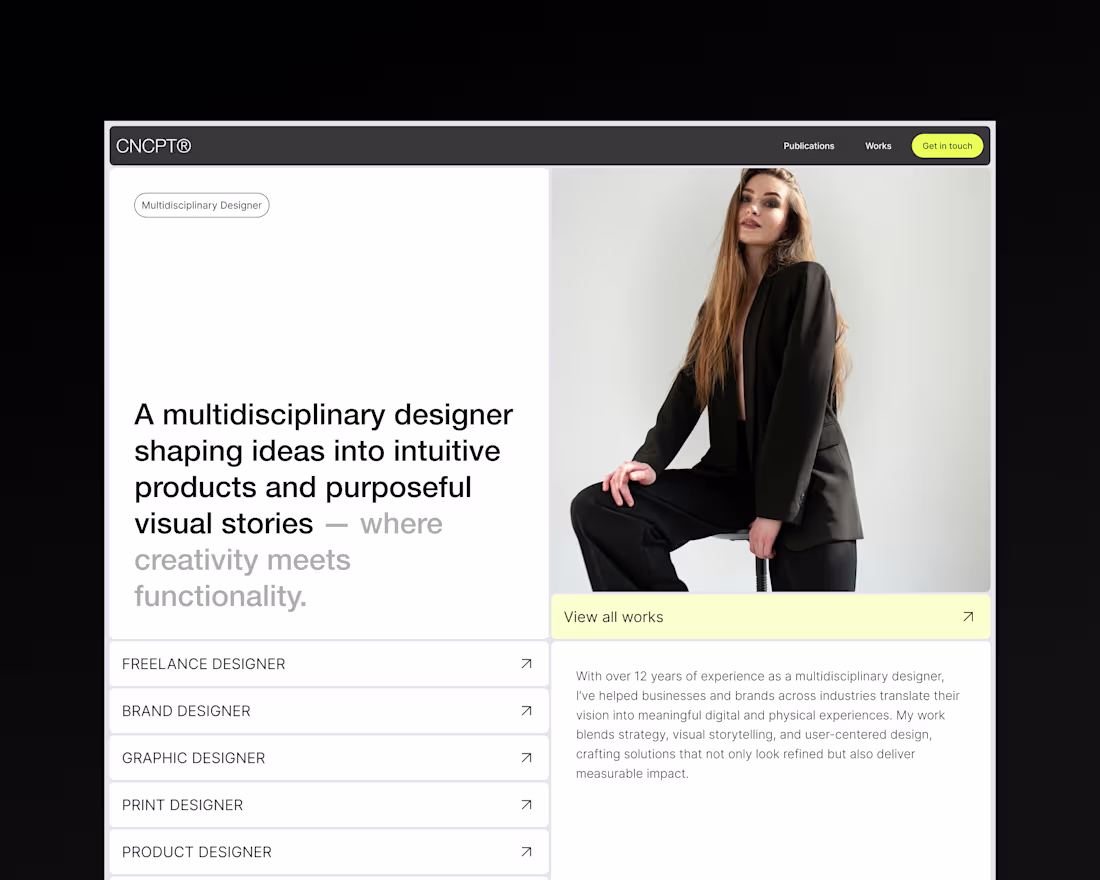 Cover image for CNCPT® Designer Portfolio
