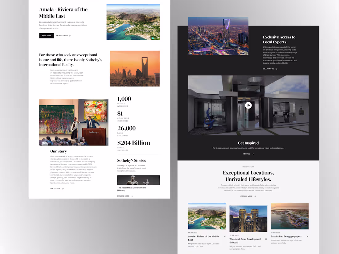 Cover image for Saudi Arabia Sotheby's International Realty • Web Design