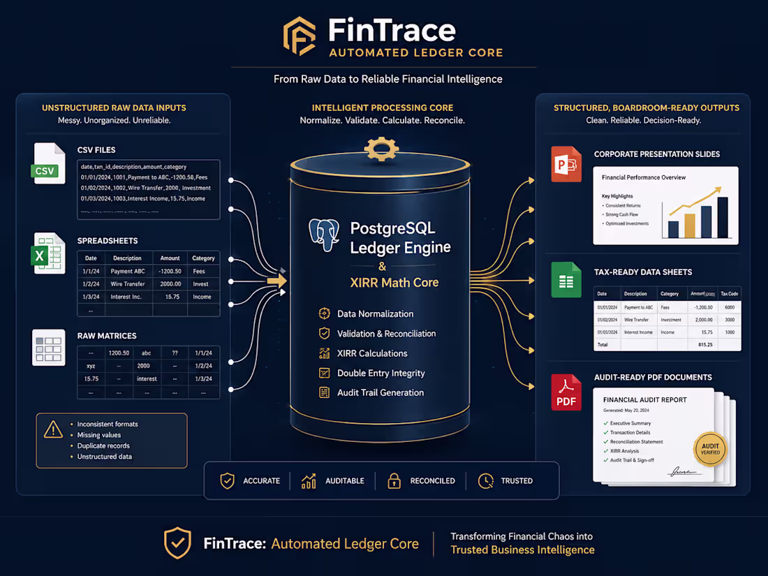 Cover image for FinTrace — Enterprise Wealth Ledger & Core Analytics Pipeline
