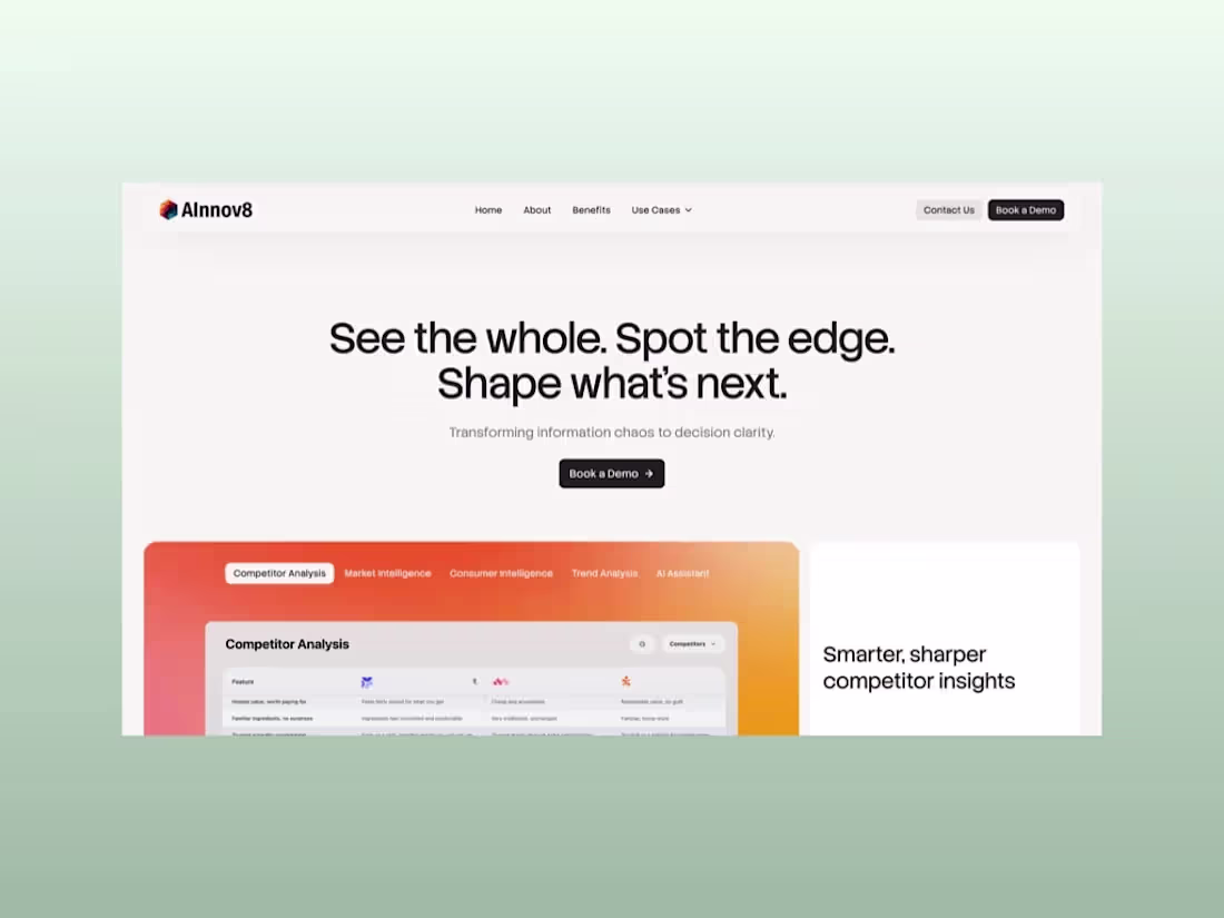 Cover image for Website Design for AI Intelligence Platform