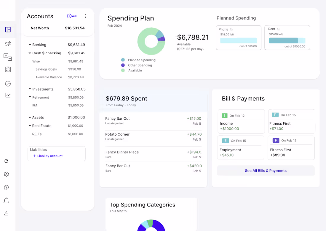 Cover image for Finance Account Dashboard