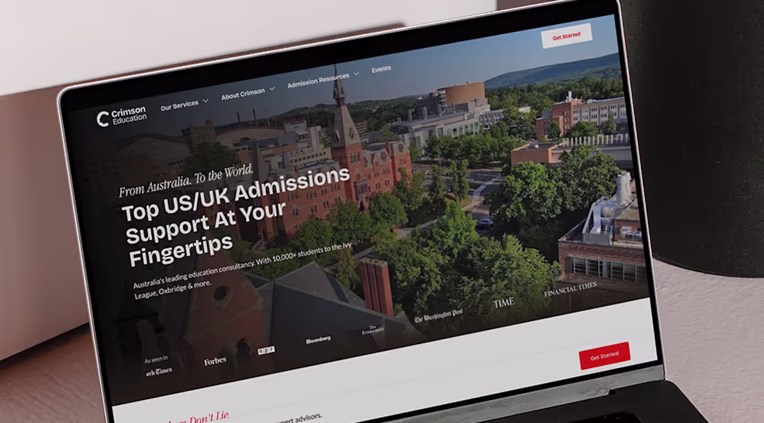 Cover image for Crimson Education — Website & Brand System at Global Scale