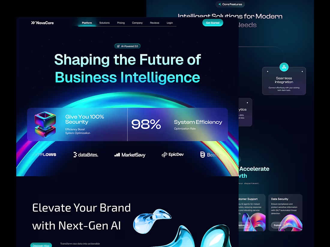 Cover image for Elevating SaaS Conversion: NovaCore AI Platform Design 🚀 As...