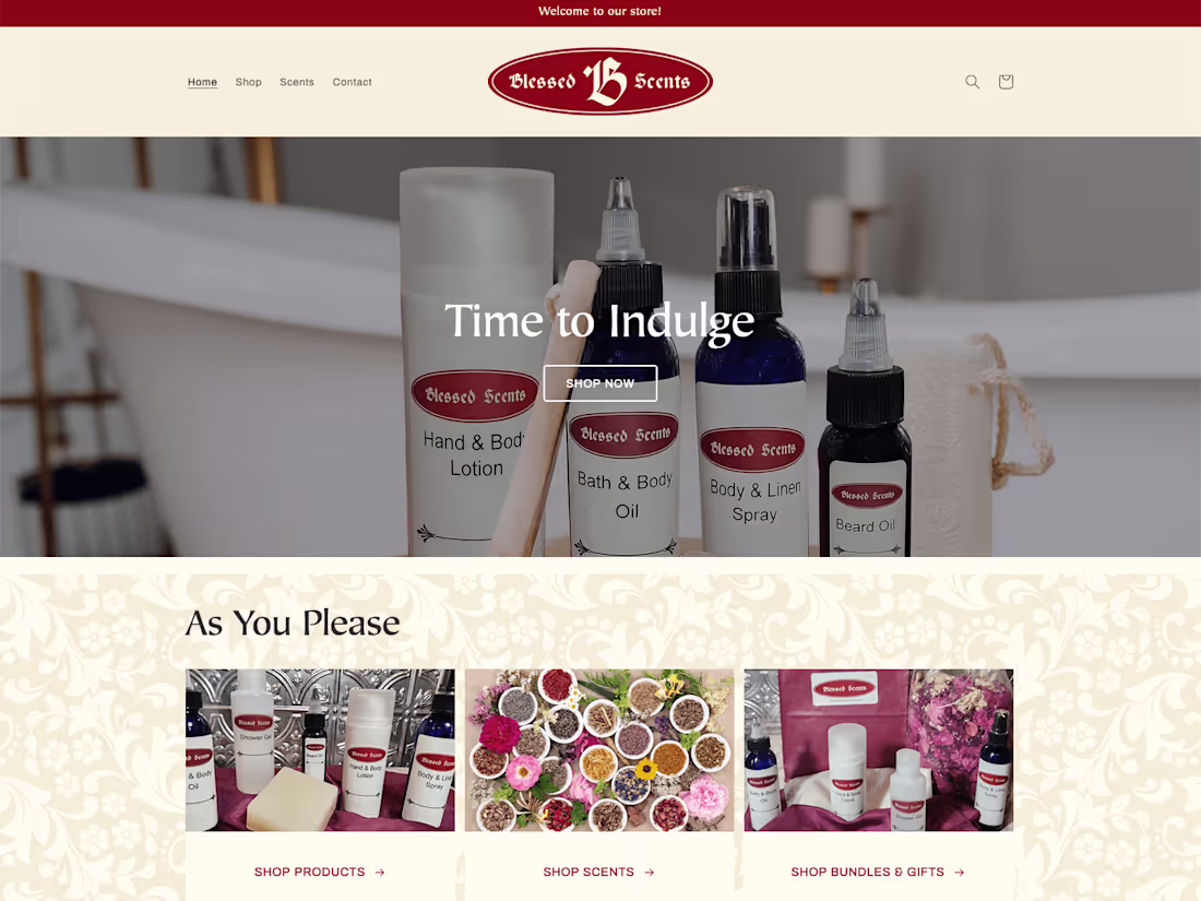 Cover image for E-commerce website for personal and home frangrance line