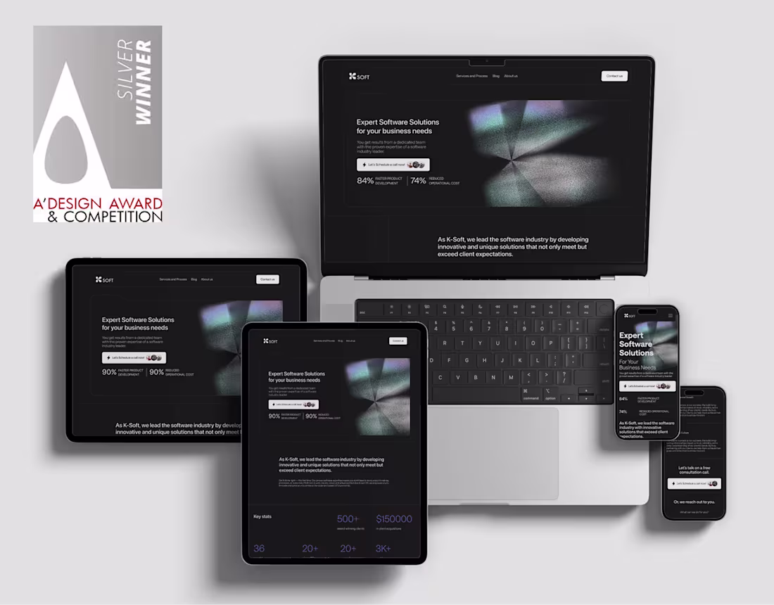 Cover image for K-Soft Corporate Software Website Design Brand Identity