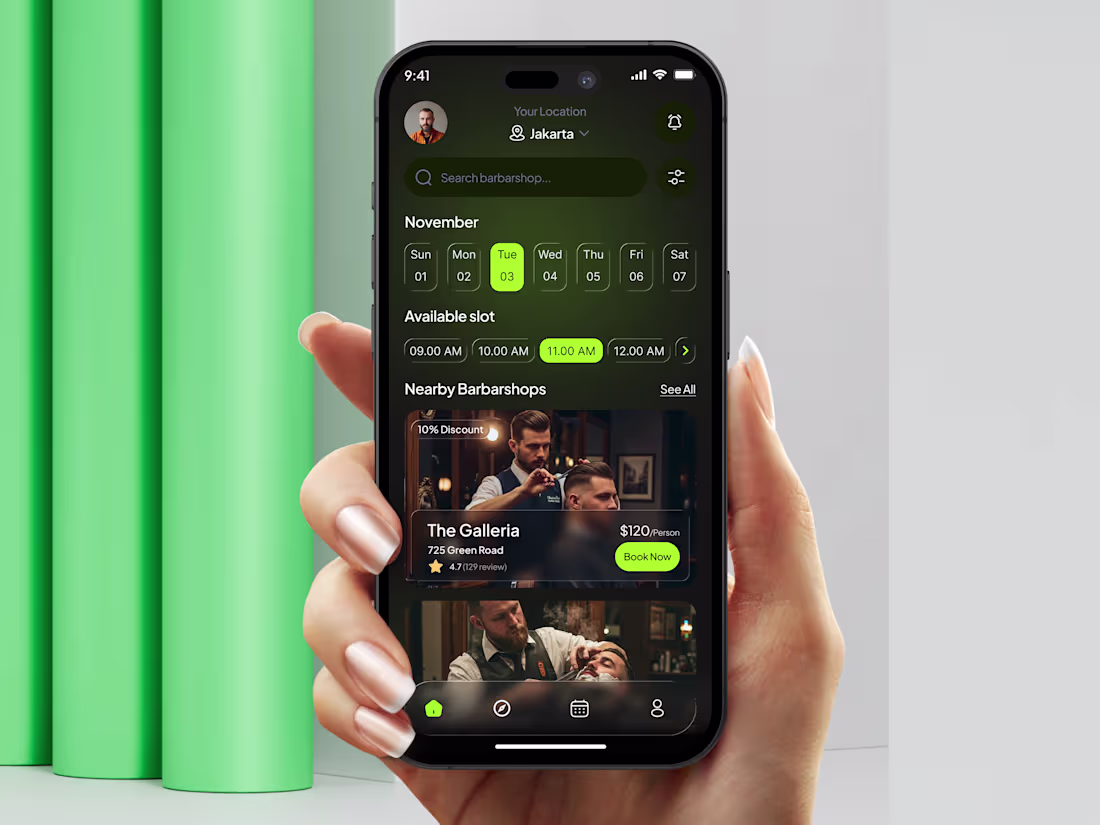 Cover image for Salone AI Barber Shop Mobile App UI Kit