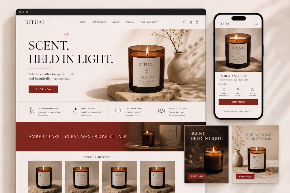 Cover image for Shopify Conversion Landing Page + 5 Ad Creatives