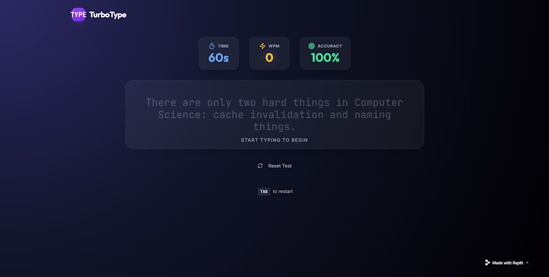 Cover image for TurboType Interactive Typing Speed Test Game