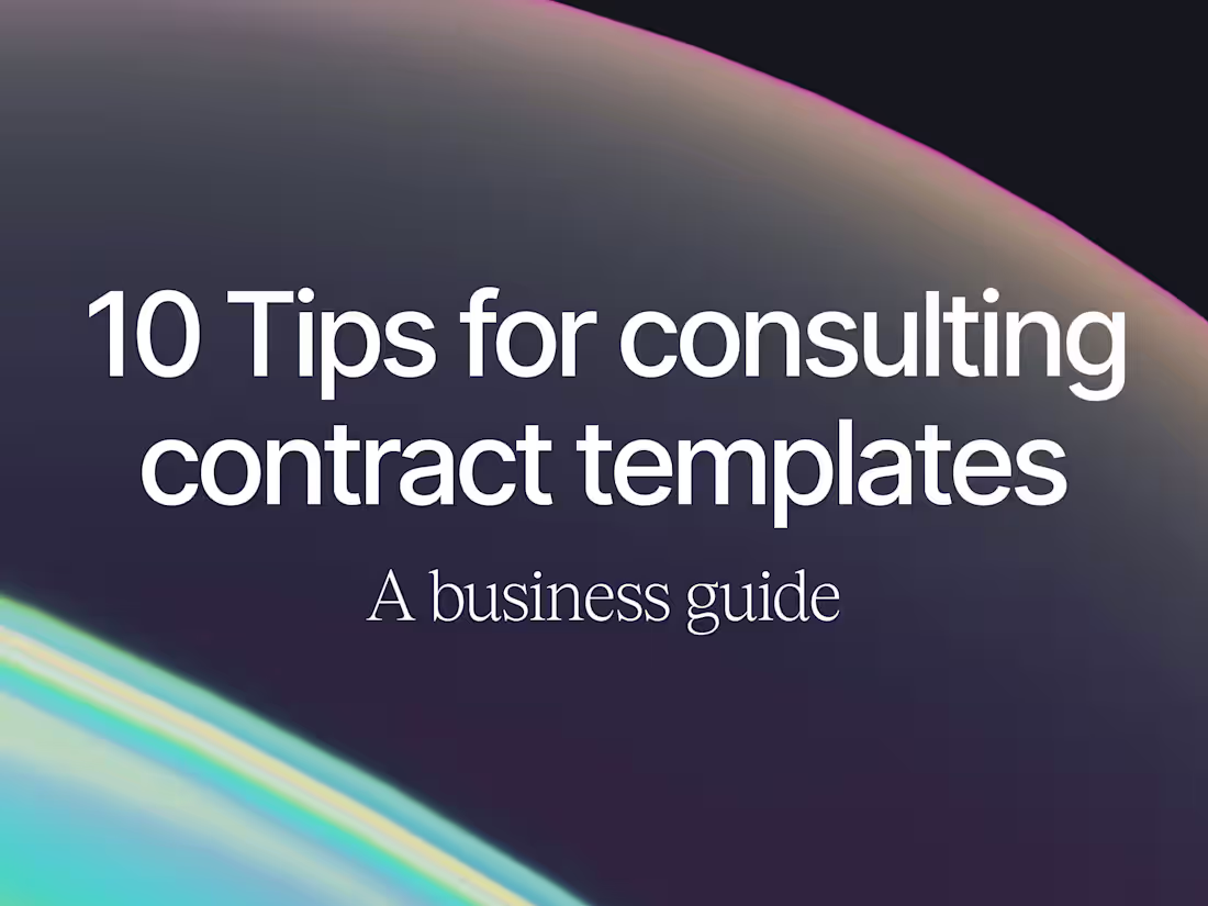 Cover image for 10 Tips for Consulting Contract Templates: A Business Guide