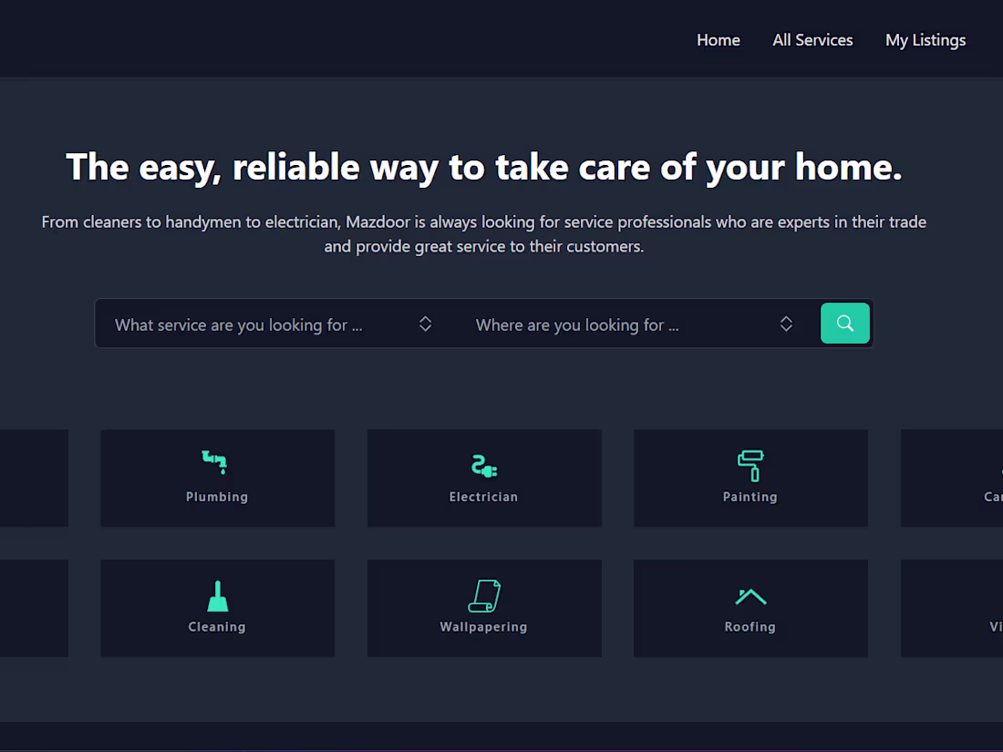 Cover image for Mazdoor| A Handyman Job List website