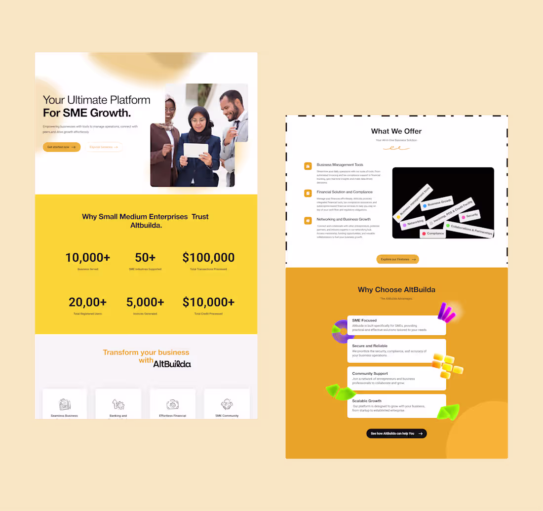 Cover image for Altbuilda SME Empowerment Platform Design