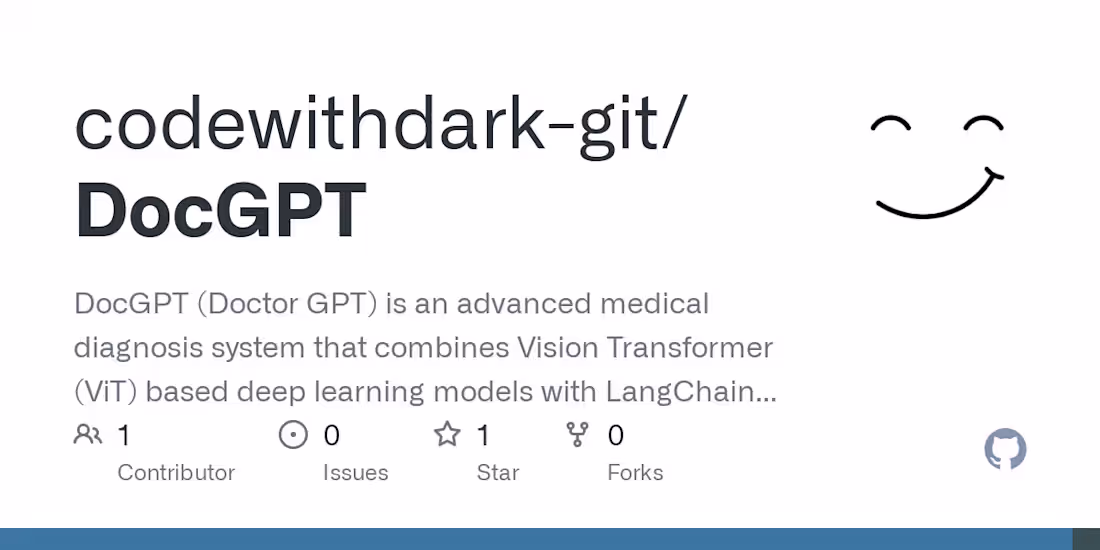 Cover image for DocGPT (Doctor GPT) - AI-Powered Medical Diagnosis System