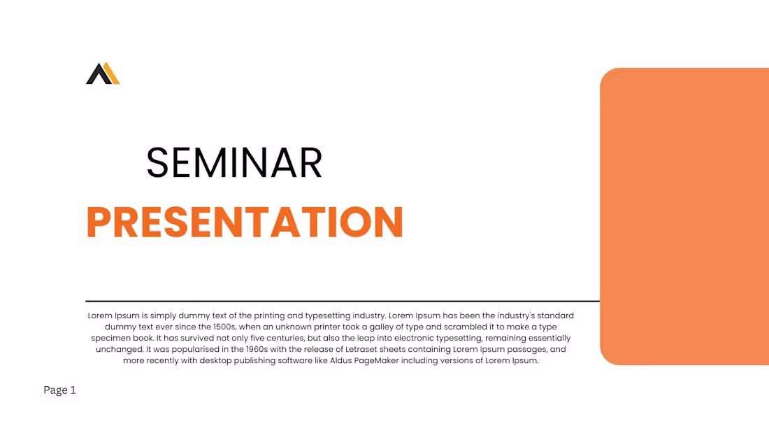 Cover image for Designed a modern, minimal seminar