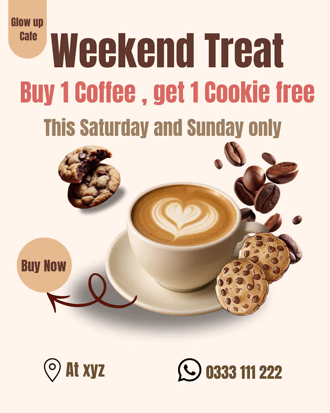 Cover image for Social media flyer for cafe