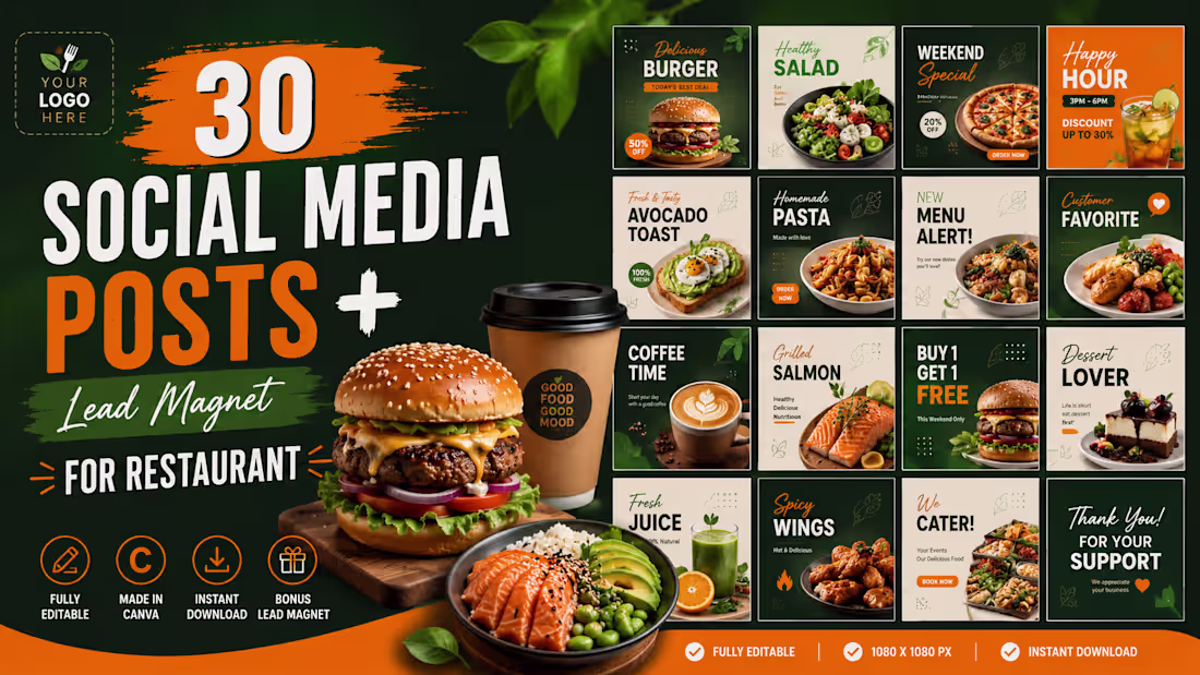 Cover image for Food & Restaurant Social Media