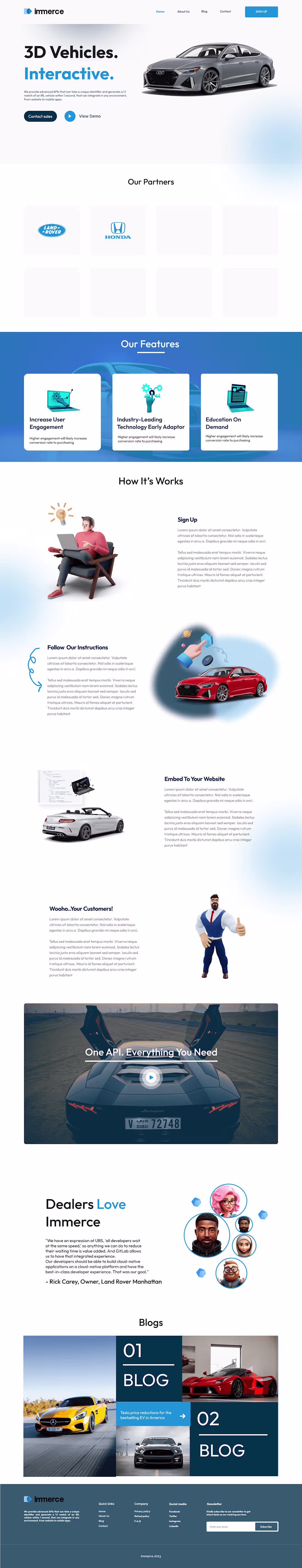 Cover image for IMMERCE LANDING PAGE DESIGN