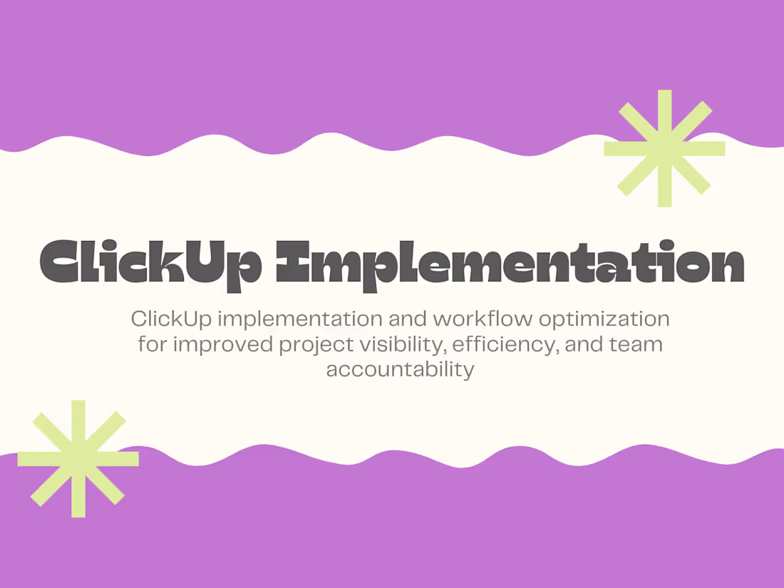 Cover image for ClickUp Implementation for Legal Services Agency