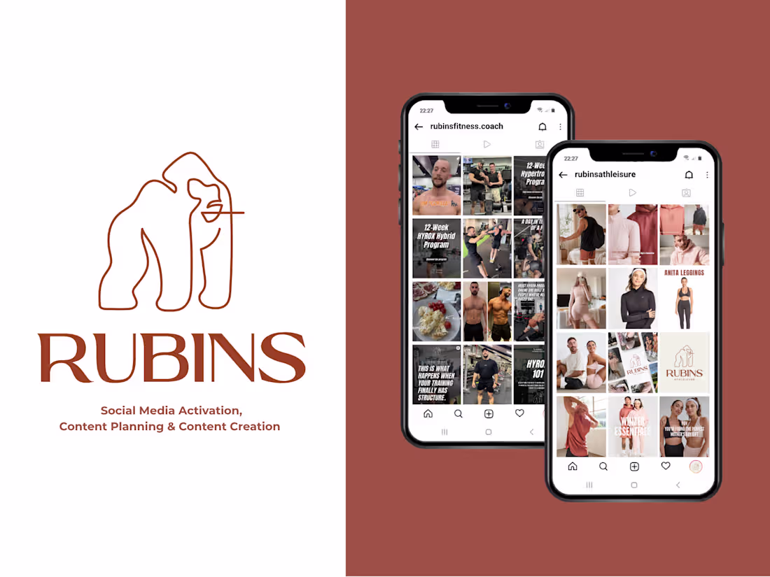 Cover image for Rubins Athleisure and Rubins Fitness Coach