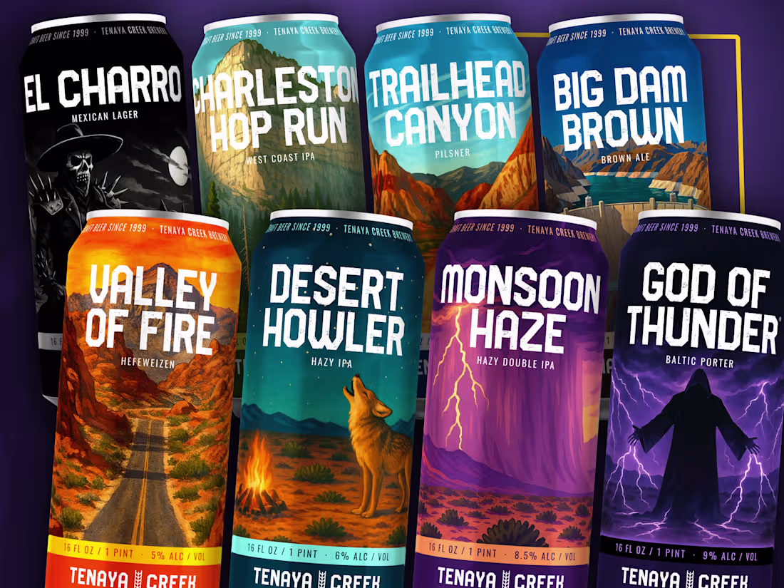 Cover image for Tenaya Creek Brewery - Beer Can Redesigns / Rebrand