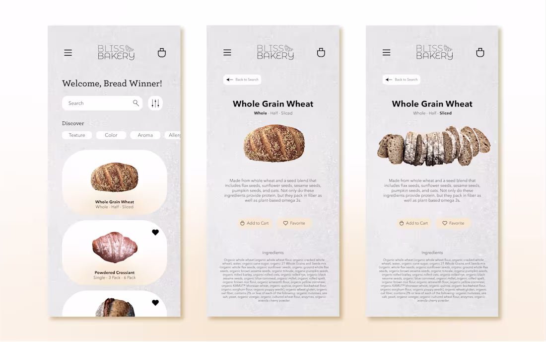 Cover image for [UX Design] Bliss Bakery