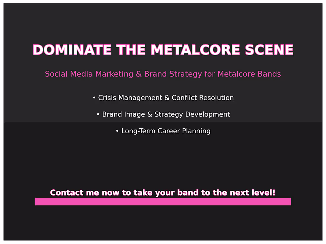Cover image for Metalcore Band Growth Strategy (Conceptual)