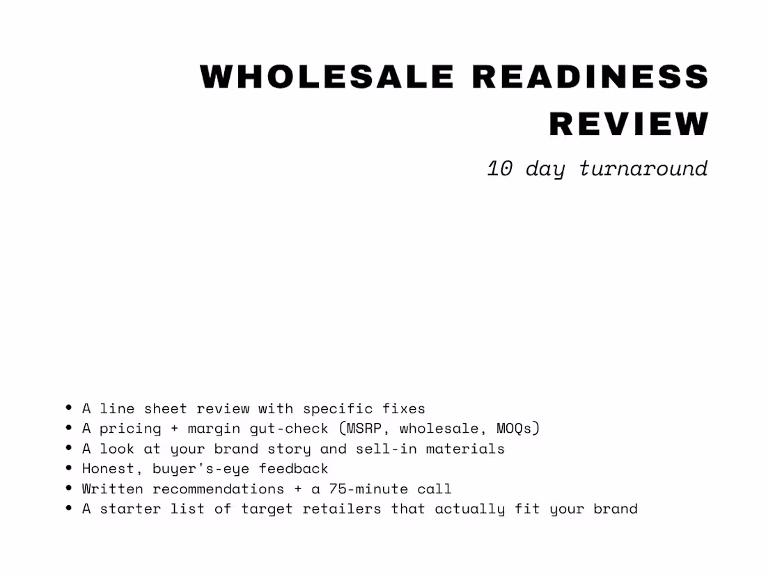 Cover image for Wholesale Readiness Review