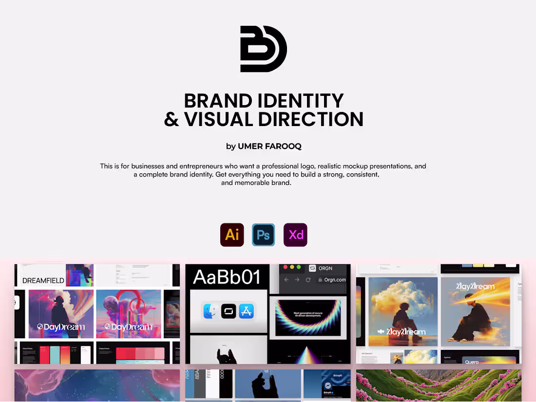 Cover image for Logo Design, Complete Brand Guidelines and Mockup Presentation