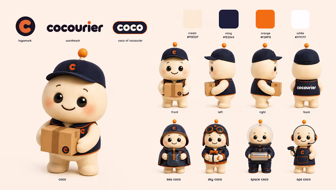 Cover image for cocourier — one mascot, every