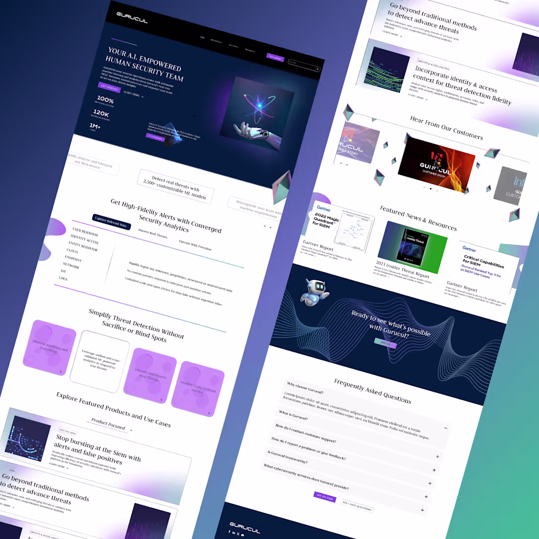 Cover image for Gurucul Improved Website Design :: Behance