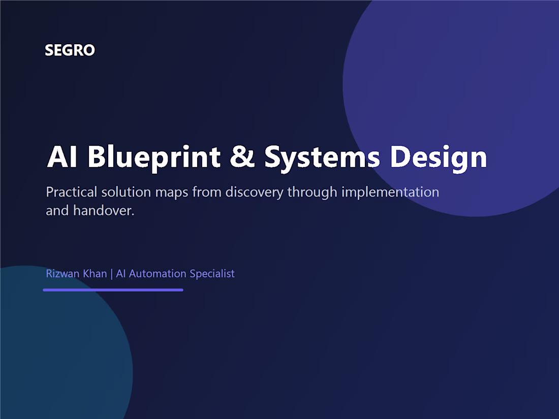 Cover image for AI blueprint and solution-design work